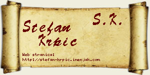 Stefan Krpić vizit kartica